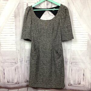Tas Tweed Midi Dress Short Sleeve S